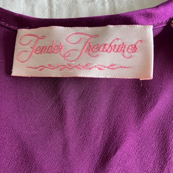 NWT Vintage fuchsia silk camisole w/square neckline - Picture 4 of 6